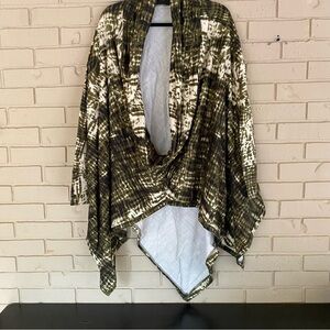 Nicholas K Tie Dye Cowl Serius Sweater XS Oversized Lagenlook Designer Boho